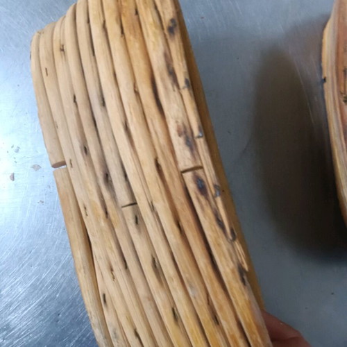 Wooden oval bread tray used, pack of 3 pieces