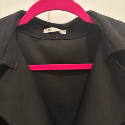 Trench-coat velvet like new, black, size M