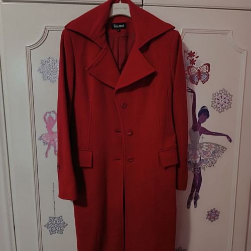 Toi&Moi red coat like new, size S