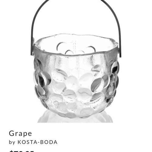 Kosta Boda Kosgrap Ice Bucket Art Glass by Ann/Goran Warff like new