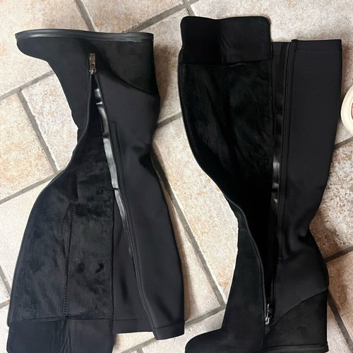 Keep Fred black wedge heel boots like new, size 38