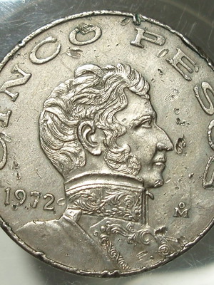 Νόμισμα 5 Peso Μεξικό 1972 μεταχειρισμένο