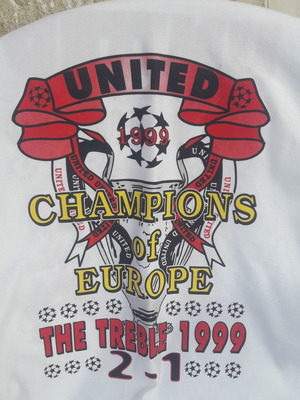 Manchester United Treble 1999 t-shirt πολυεστέρας μέγεθος L