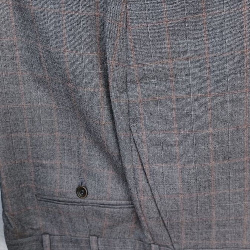 Men's gray wool double-breasted suit Portobello's new