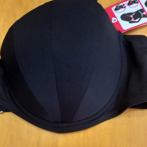 Black Bikini Top Rock Club new with molded cups and adjustable straps