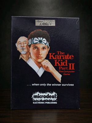 The Karate Kid Part II Commodore Amiga game used, complete