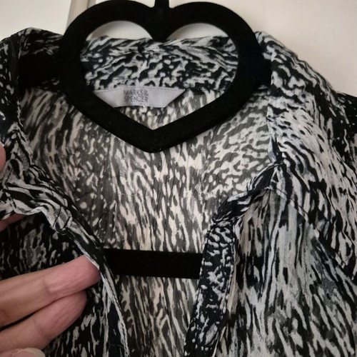 Marks & Spencer thin shirt like new, black and white, size L