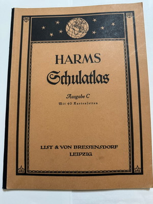 Harms Schulatlas Ausgabe C 1928 German school atlas