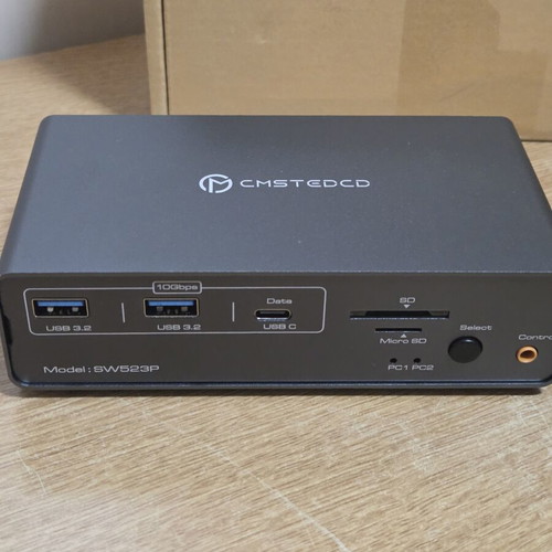 KVM docking station CMSTEDCD SW523P new with USB 3.2 and card slots