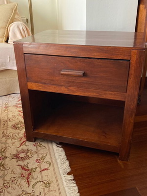 Vintage Solid Wood Mid Century Modern Nightstand used