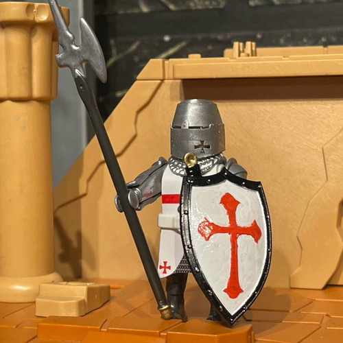 Playmobil Templar Heavy Infantry Knight custom made, brand new