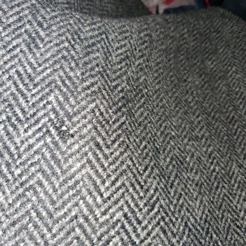 Wool men's coat Crombie used, size 58R6, herringbone pattern