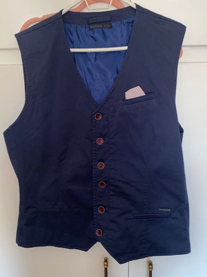 Men's Blue Vest like new, ideal fabric for jeans