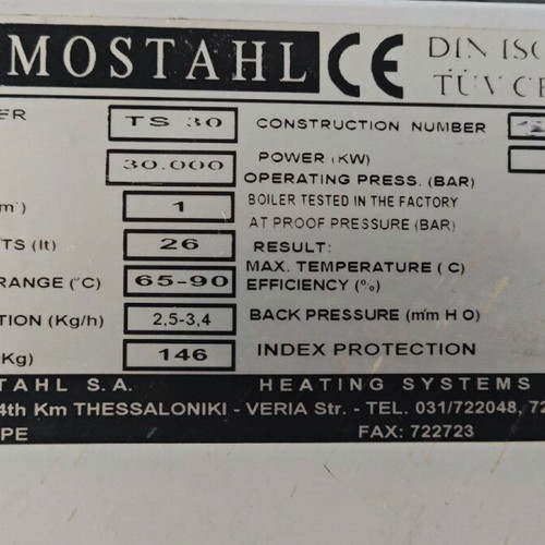 Thermostahl TS Oil Boiler with Lamborghini Burner 47.44 kW used