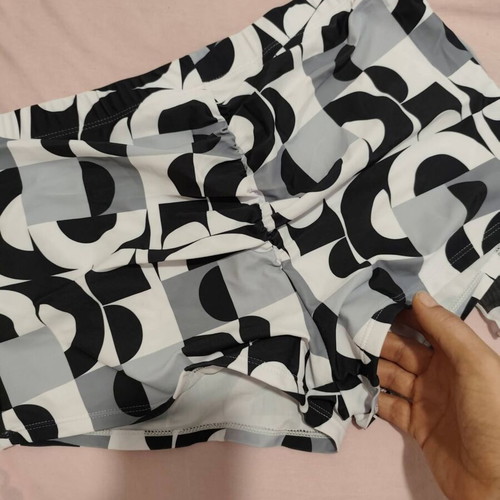 Bikini set with pareo XL like new, black and white