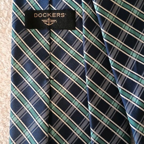 Dockers Men's Tie Checked Blue White Green New