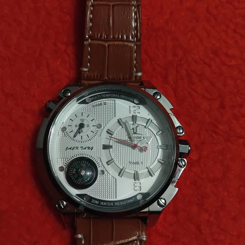 Weide men's watch used with brown crocodile leather strap