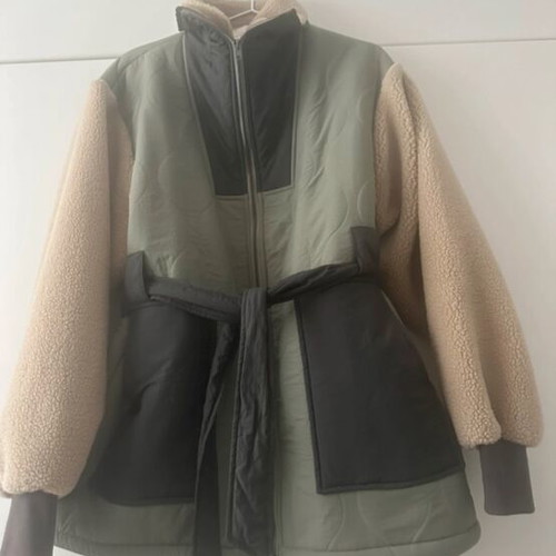 Teddy Neo Noir jacket like new, beige and green, size S