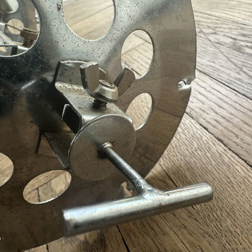 Small rotisserie spit used with corrosion, 45 cm