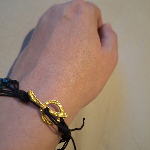 Boho bracelet handmade with beads and stones like new