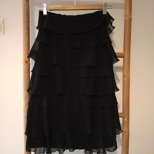 Zic Zac black mini dress with ruffles new