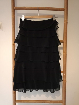 Zic Zac black mini dress with ruffles new