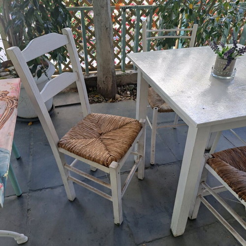 Dining chairs used with wicker seats, white, pack of 18