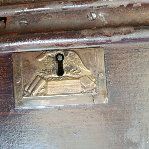 Victorian Metal Safe Used Fireproof Document Box Milner & Son Liverpool