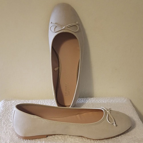 Primark women's ballerinas new, beige suede, size 40