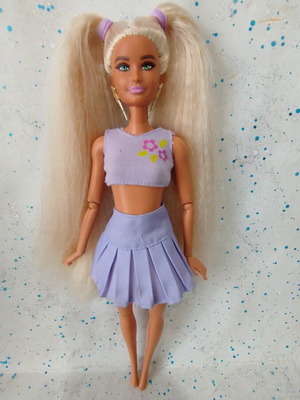 Barbie Extra Blonde Pigtails doll, redressed, mint condition