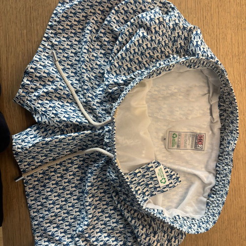 MC2 Saint Barth Lobster Print Swim Shorts Size M new, white and blue