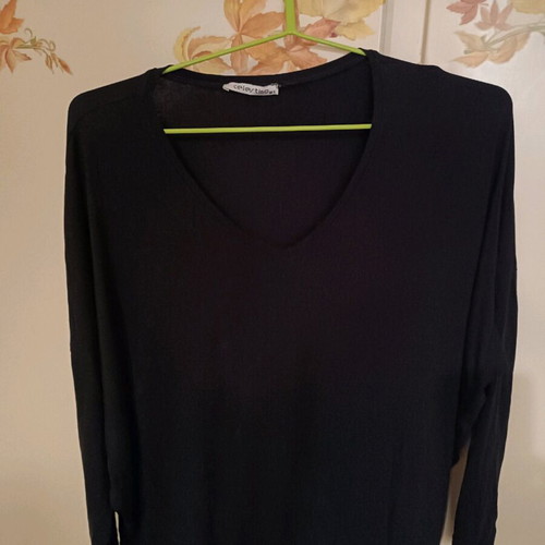 Selestino dress black, cotton elastic, size M