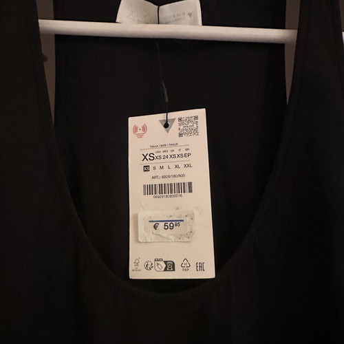 Zara High-End Lyocell Maxi Dress Black XS BNWT