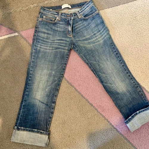 Benetton cropped jean like new, size 38, blue