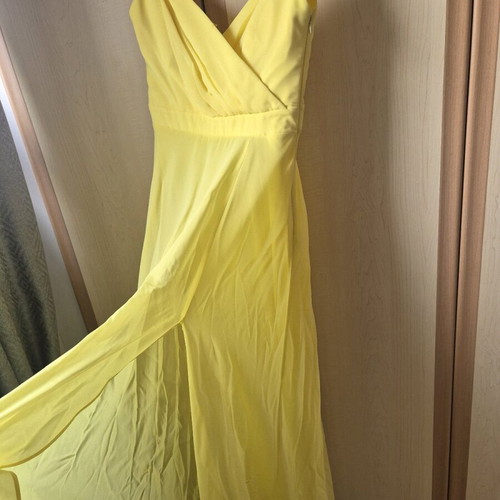Forel by Vassilis Zoulias Airy Maxi Dress Yellow Like New Size 42