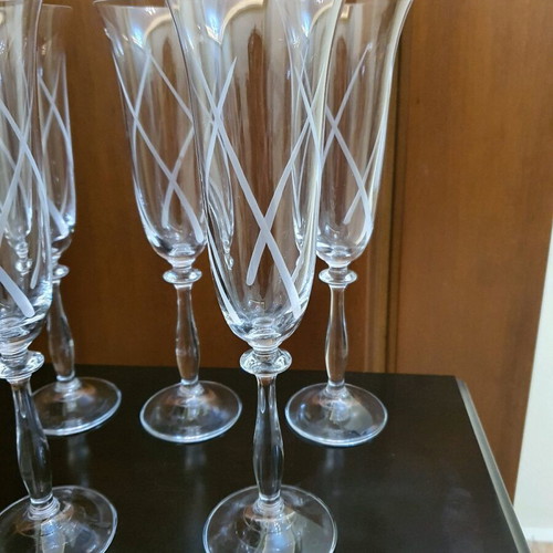Stemmed glasses like new, set of 5 pieces