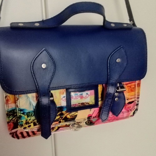 Juicy Couture shoulder bag used, blue with multicolor details