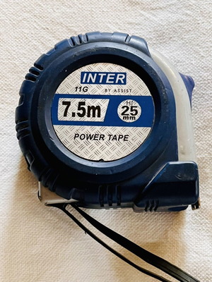 Μέτρο INTER 7,5m x 25mm μεταχειρισμένο, μπλε χρώμα