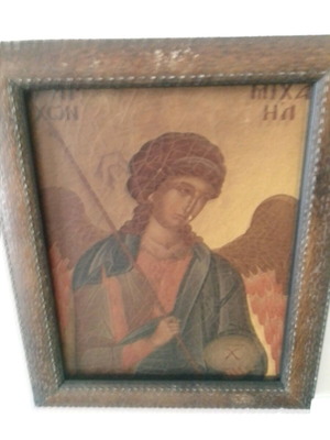 Archangel Michael icon used, 25x30 cm, old