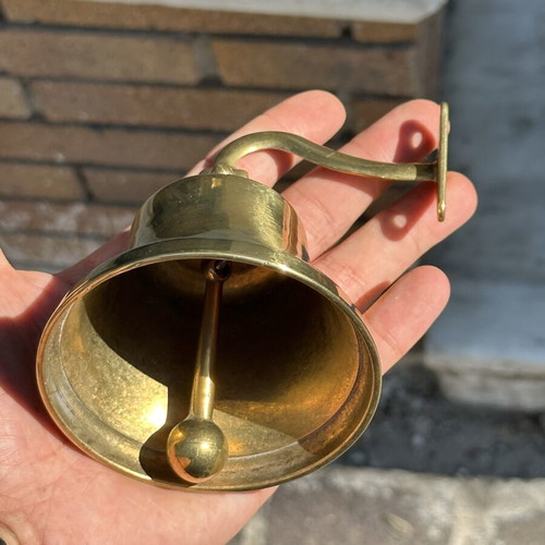 Bronze nautical wall bell, 9×10 cm