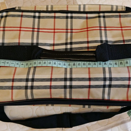 Toiletry bag very large, new, checkered design