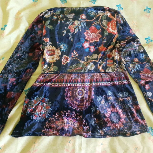 101 idees women's blouse used, size M/L, black multicolor