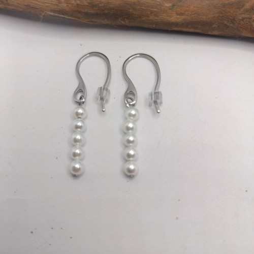 Earrings with Natural Pearls made of Stainless Steel new