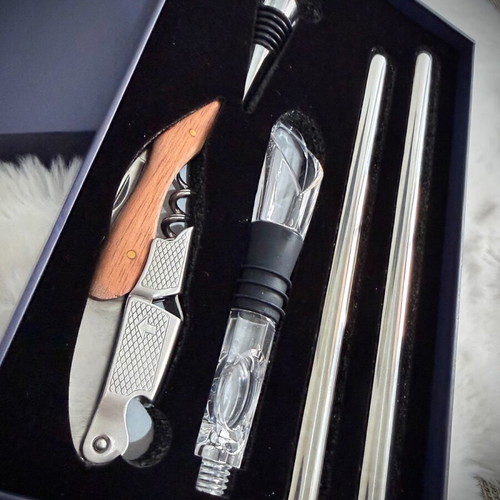 GGUA 5-in-1 Wine Cooler Set new stainless steel