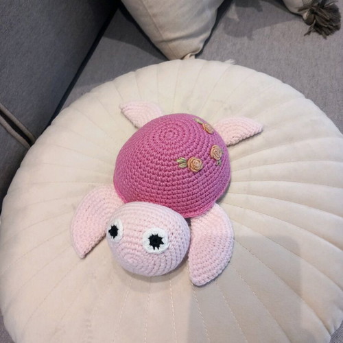 Toy handmade knitted turtle doll 19 cm new