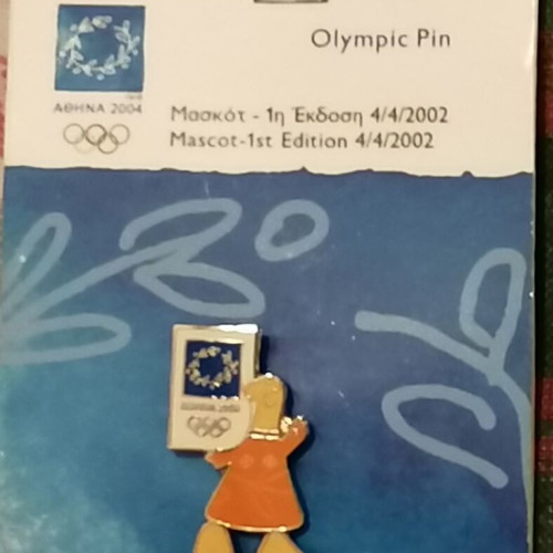 Athens 2004 Olympic Games Mascot Pin new, 1st edition