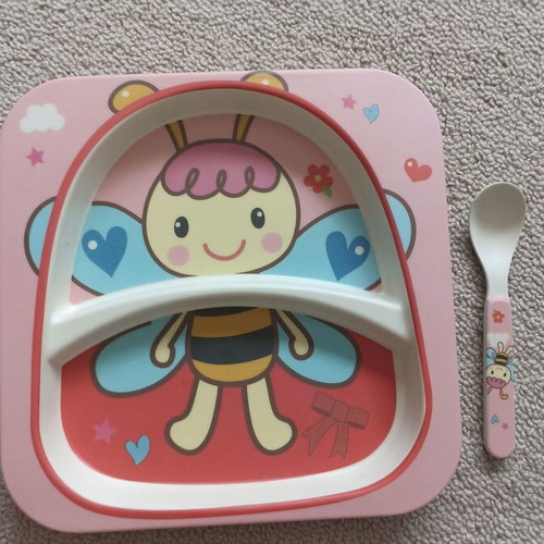 Toddler feeding set unused with plate, spoon, and fork