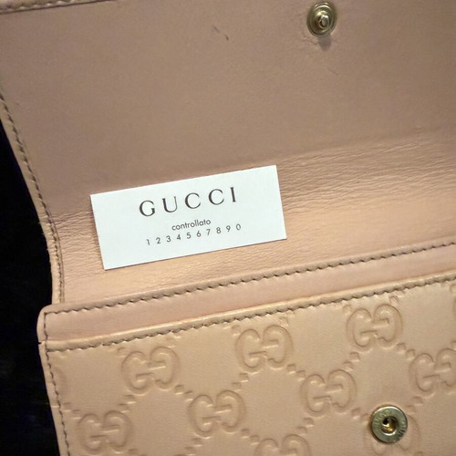 Gucci leather wallet, pale pink