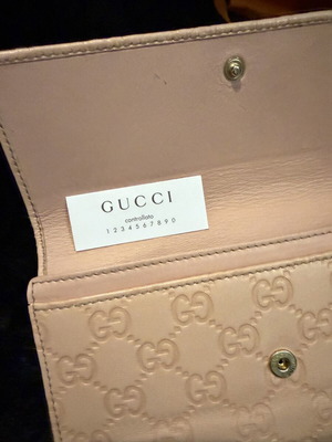 Gucci leather wallet, pale pink