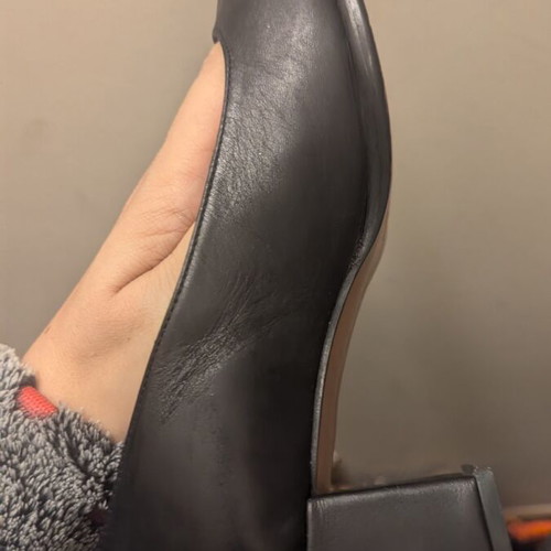 Leather heels new black size 39